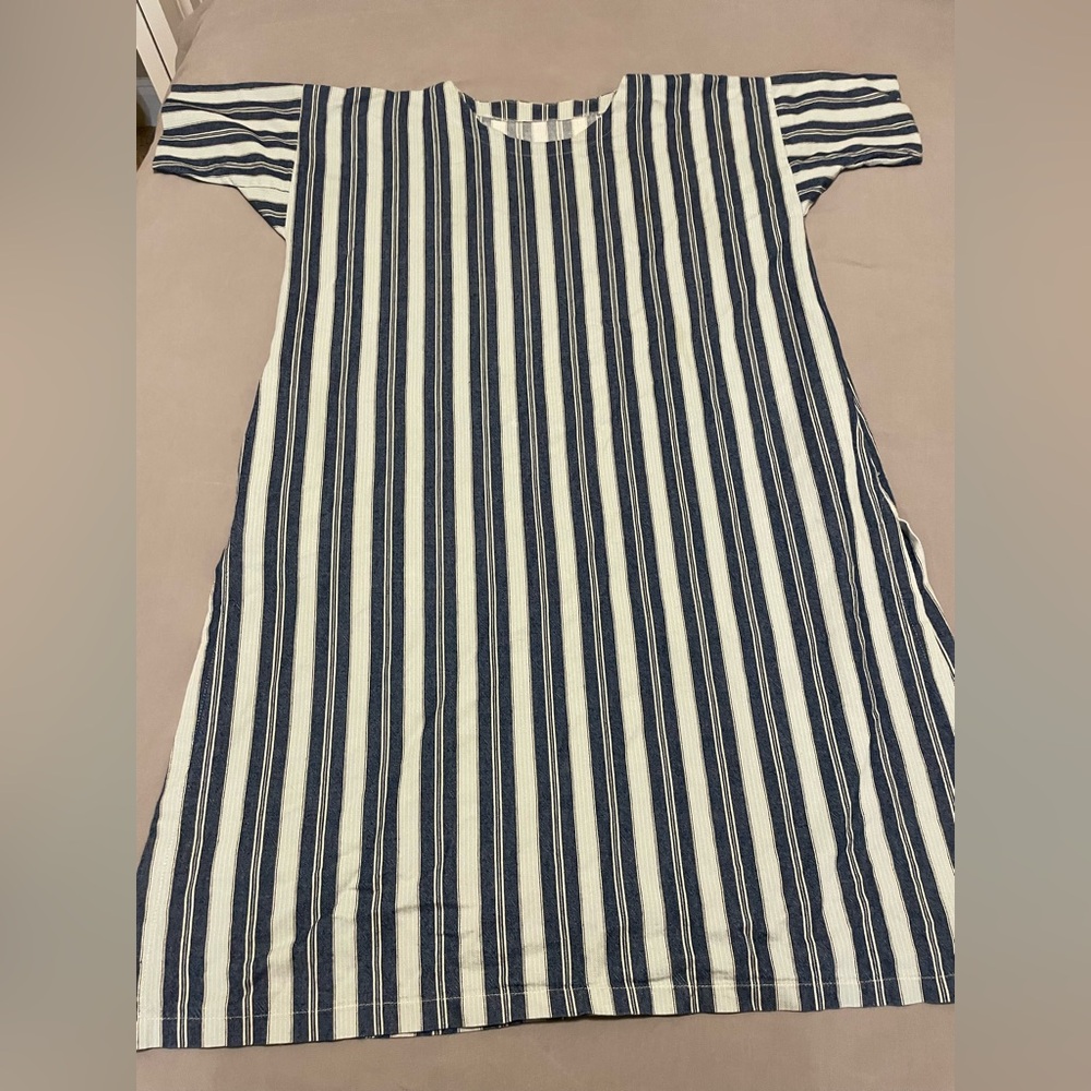 Striped cotton dress, size Large/16